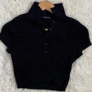 RARE Brandy Melville Bridget Knit Top in black